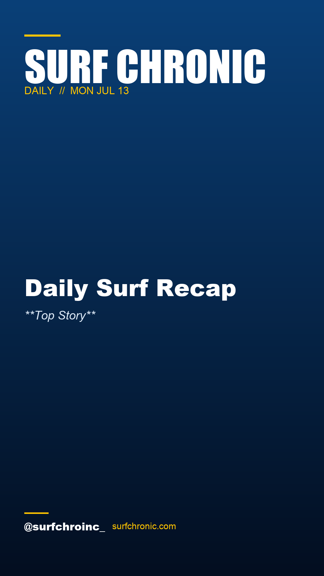 Surf Chronic Daily — Daily Surf Recap